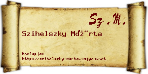Szihelszky Márta névjegykártya
